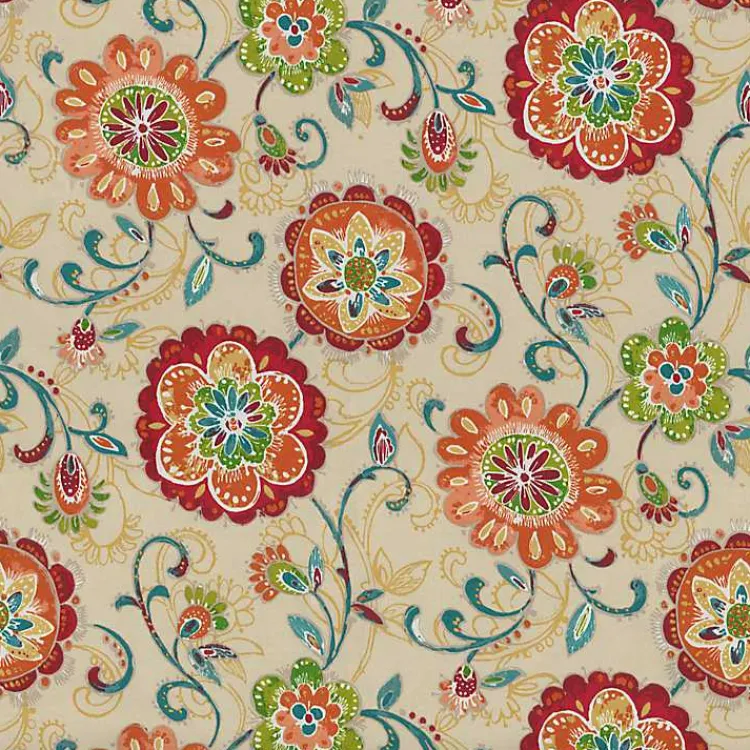 Kirklands Home Outdoor Cushions & Pillows|Lily Paisley Tufted Outdoor Seat Cushion, Set of 2