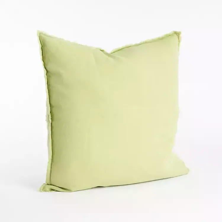 Hot Lime Fringed Edge Pillow Pillows