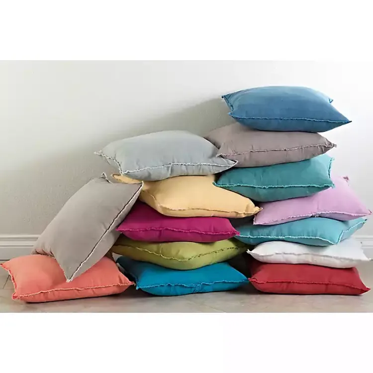 Hot Lime Fringed Edge Pillow Pillows