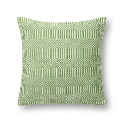 Kirklands Home Outdoor Cushions & Pillows|Lime Woven Geometric Outdoor Throw Pillow Green