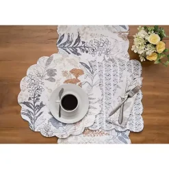 Kirklands Home Table Linens|Lina Floral Scalloped Table Runner Multi