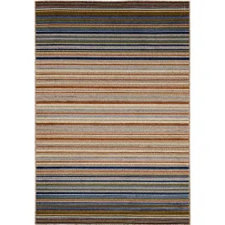 Kirklands Home Outdoor Rugs|Linear Seaside Outdoor Area Rug, 6x9 Multi