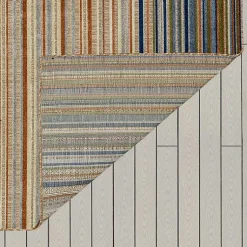 Kirklands Home Outdoor Rugs|Linear Seaside Outdoor Area Rug, 7x10 Multi