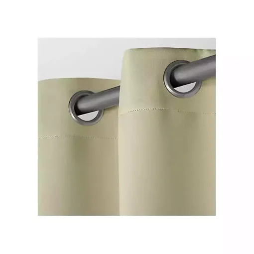 Kirklands Home Curtains & Drapes|Linen Sateen Curtain Panel Set, 96 in. Tan