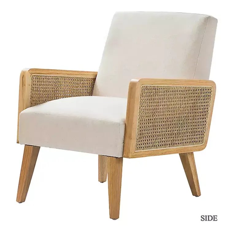 Kirklands Home Accent Chairs|Linen Upholstered Accent Chair Ivory