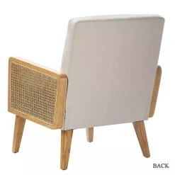 Kirklands Home Accent Chairs|Linen Upholstered Accent Chair Ivory