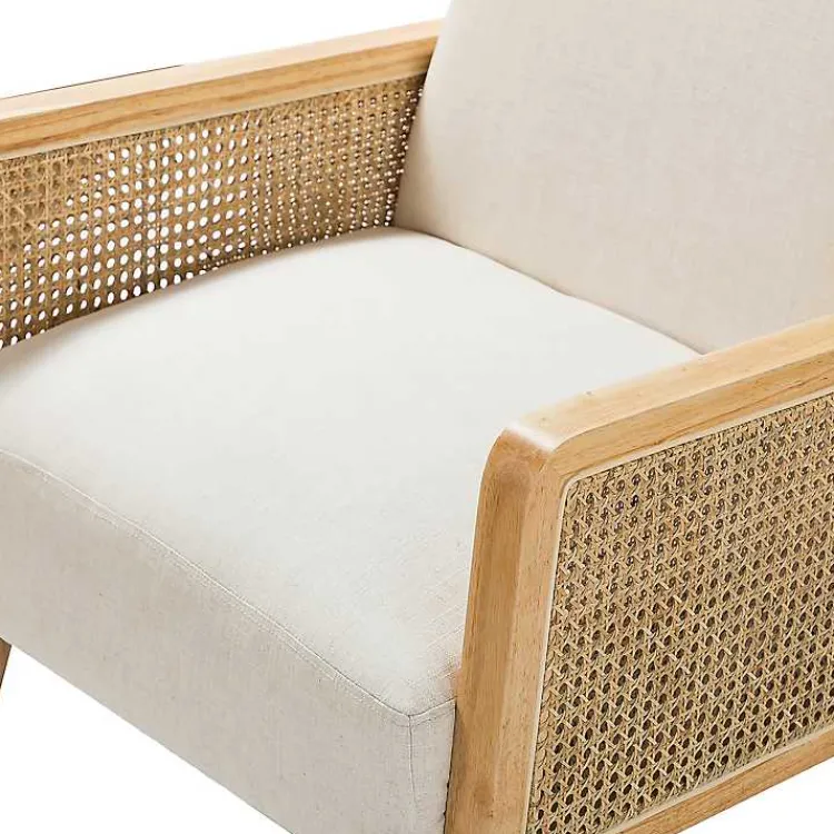 Kirklands Home Accent Chairs|Linen Upholstered Accent Chair Ivory