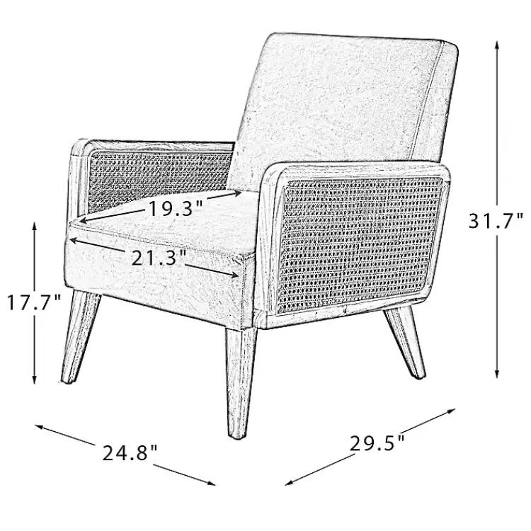 Kirklands Home Accent Chairs|Linen Upholstered Accent Chair Ivory