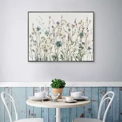 Kirklands Home Canvas Art|Little Blue Flowers Framed Canvas Art Print