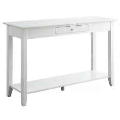 Kirklands Home Console Tables|Long Single Drawer Console Table White