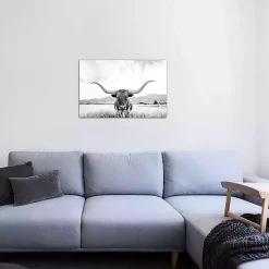 Kirklands Home Canvas Art|Longhorn Giclee Canvas Art Print
