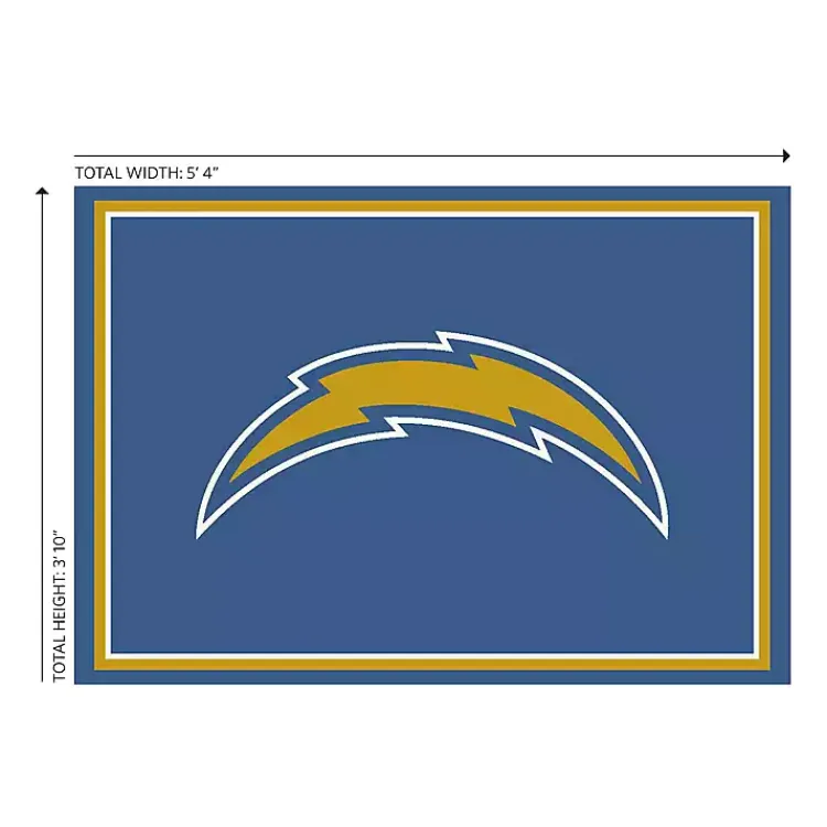 Kirklands Home Area Rugs|Los Angeles Chargers Area Rug, 4x6