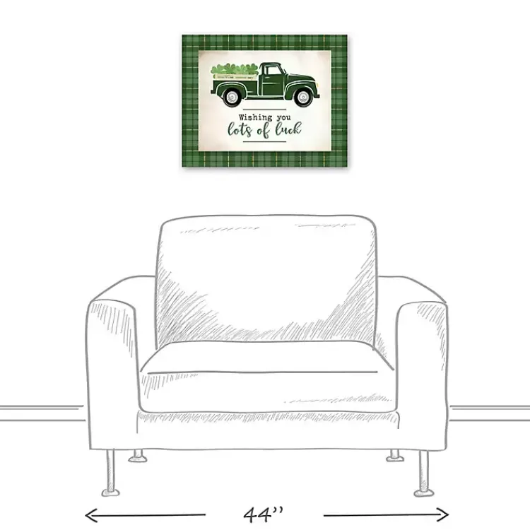 Outlet Lots of Luck Truck Canvas Wall Plaque St Patricks Day Decorations