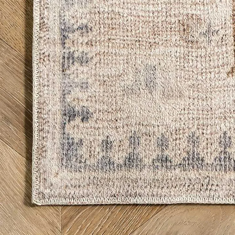Kirklands Home Area Rugs|Lottie Cream Vintage Washable Area Rug, 8x10 Ivory
