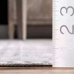 Kirklands Home Area Rugs|Lottie Vintage Washable Area Rug, 5x8 Gray