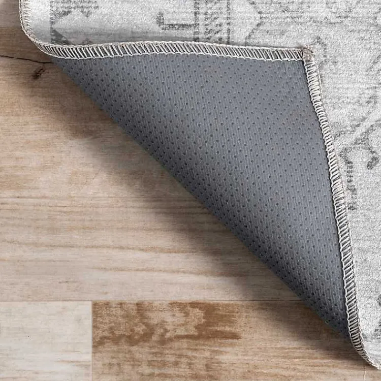 Kirklands Home Area Rugs|Lottie Vintage Washable Area Rug, 5x8 Gray