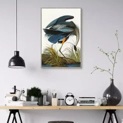 Kirklands Home Canvas Art|Louisiana Heron Framed Canvas Art Print Multi