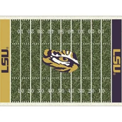 Kirklands Home Area Rugs|Louisiana State University Home Field Area Rug, 6x8 Green