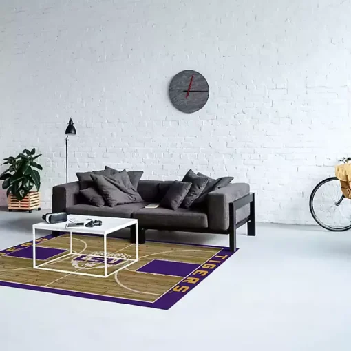 Kirklands Home Area Rugs|Louisiana State University Courtside Area Rug, 4x6