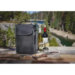 Kirklands Home Barware|Louisville Cardinals Wine & Cheese Tote Black