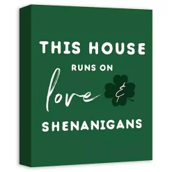 New Love & Shenanigans Canvas Art Print St Patricks Day Decorations