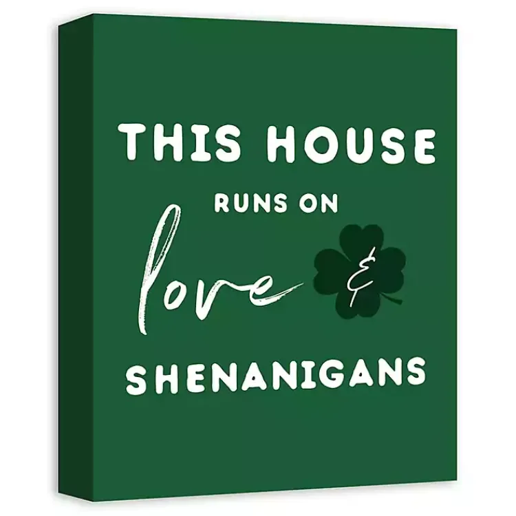 New Love & Shenanigans Canvas Art Print St Patricks Day Decorations