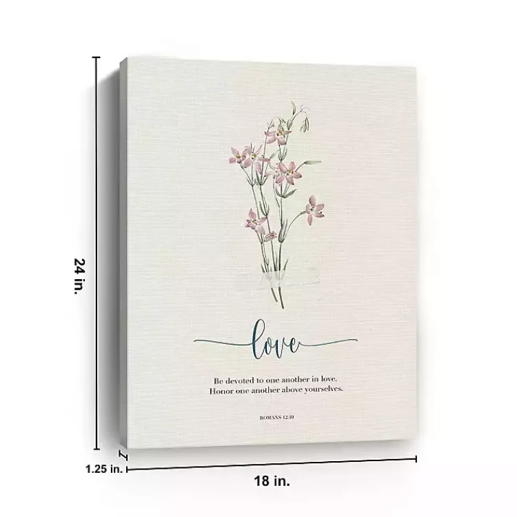 Kirklands Home Wall Quotes & Signs|Love Affirmations Canvas Art Print, 18x24 in.