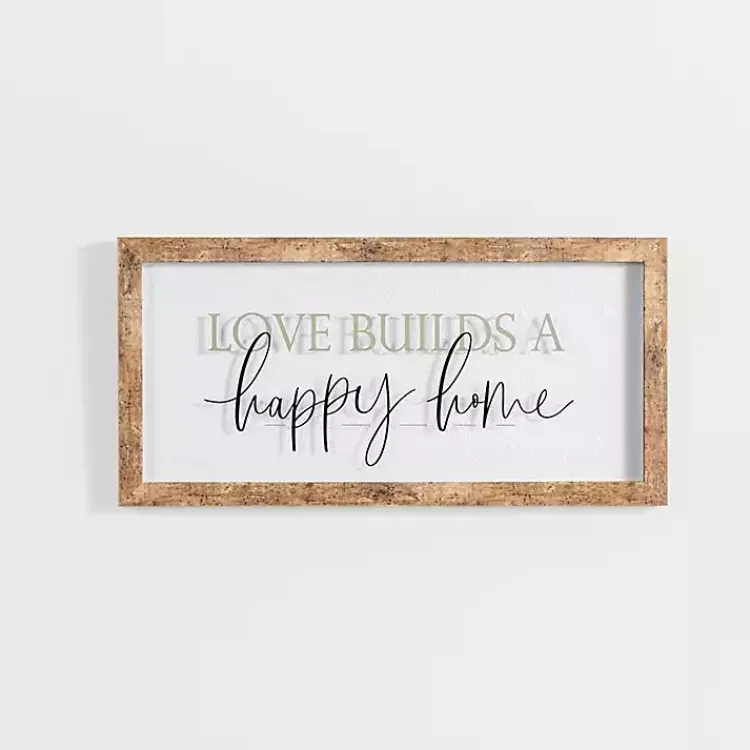 Kirklands Home Wall Quotes & Signs|Love Builds a Happy Home Wall Plaque