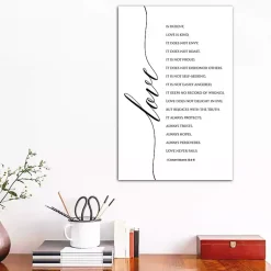 Kirklands Home Wall Quotes & Signs|Love is Corinthians 13:4-8 Canvas Art Print
