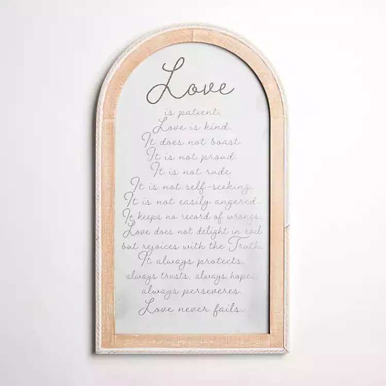 Kirklands Home Wall Quotes & Signs|Love is Patient Arched Wall Plaque White