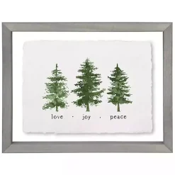 Love Joy Peace Trees Wall Plaque Christmas Art & Wall Decor