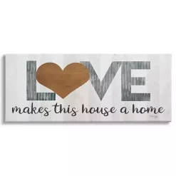 Kirklands Home Wall Quotes & Signs|Love Makes this House a Home Canvas Wall Plaque