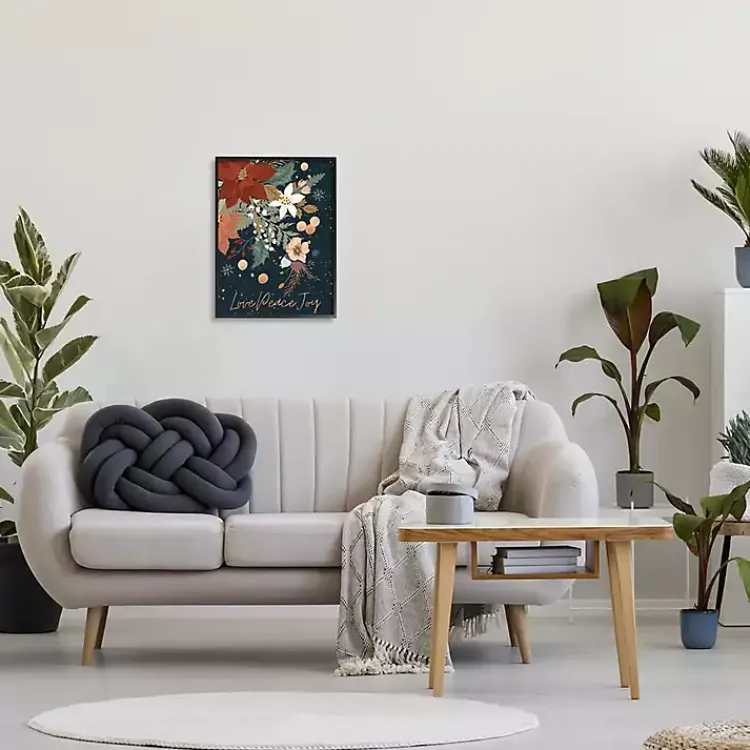 Clearance Love, Peace, Joy Christmas Framed Canvas Art Print Christmas Art & Wall Decor