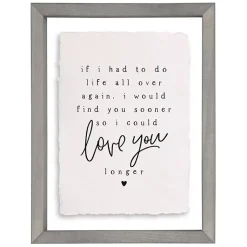 Kirklands Home Wall Quotes & Signs|Love You Longer Framed Wall Plaque