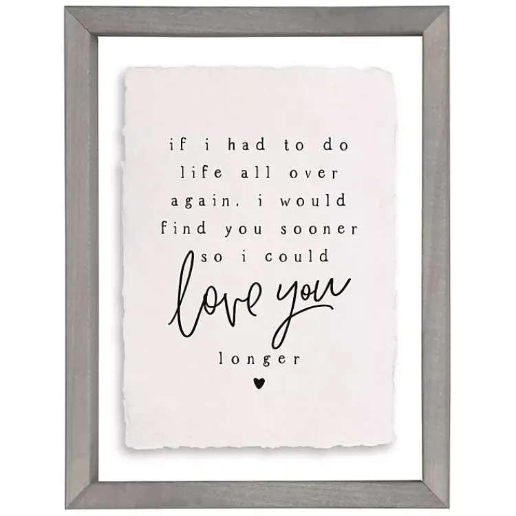 Kirklands Home Wall Quotes & Signs|Love You Longer Framed Wall Plaque