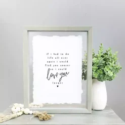 Kirklands Home Wall Quotes & Signs|Love You Longer Framed Wall Plaque