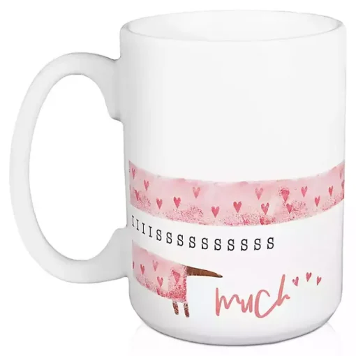Best Love You This Much Dachshund Mugs, Set of 2 Valentines Day Decorations