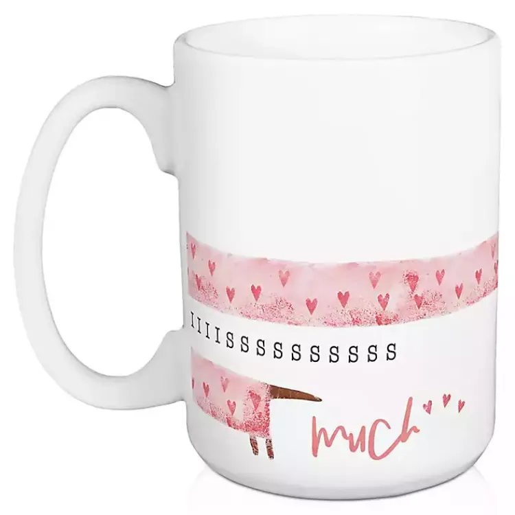 Best Love You This Much Dachshund Mugs, Set of 2 Valentines Day Decorations
