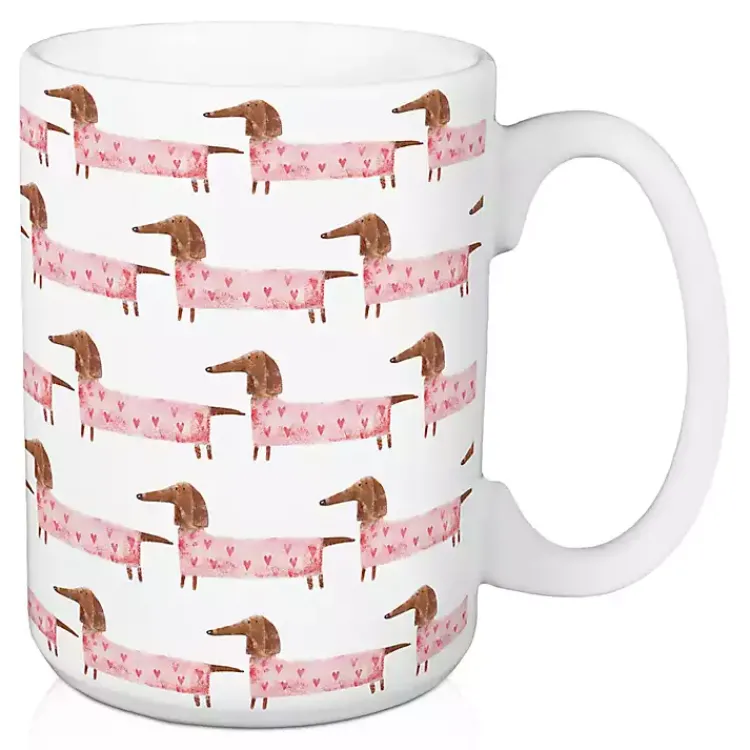 Best Love You This Much Dachshund Mugs, Set of 2 Valentines Day Decorations