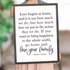 Kirklands Home Wall Quotes & Signs|Love Your Family Framed Wall Plaque