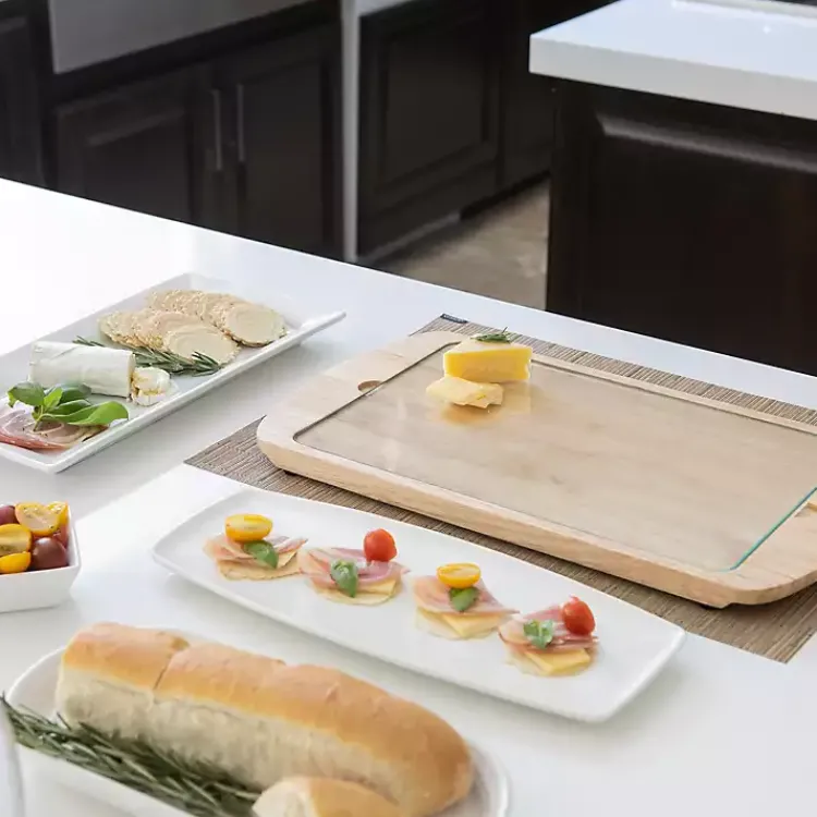 Kirklands Home Serving & Entertaining|LSU Tigers Wood and Glass Serving Board