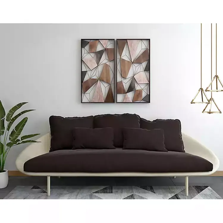 Kirklands Home Wall Plaques|Lucas Geometric Wall Plaques, Set of 2