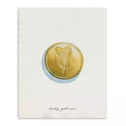 Clearance Lucky Gold Coin Canvas Art Print St Patricks Day Decorations