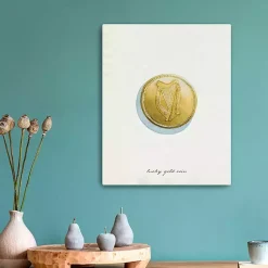 Clearance Lucky Gold Coin Canvas Art Print St Patricks Day Decorations