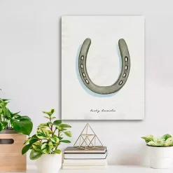 Hot Lucky Horseshoe Canvas Art Print St Patricks Day Decorations