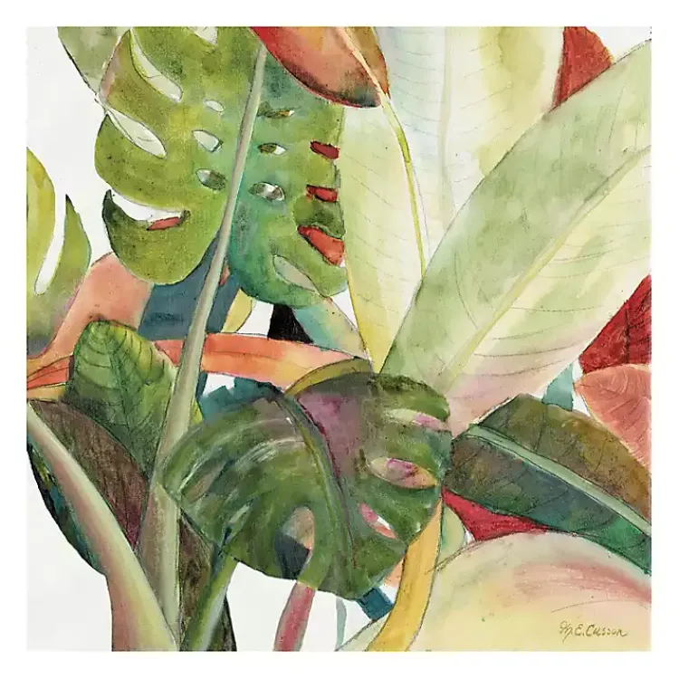 Kirklands Home Canvas Art|Lush Garden Square I Giclee Canvas Art Print Green