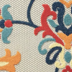 Kirklands Home Outdoor Rugs|Lyla Multi Floral Damask Indoor/Outdoor Rug, 5x8