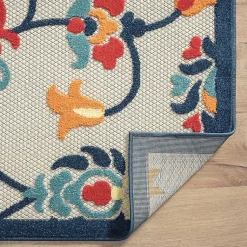 Kirklands Home Outdoor Rugs|Lyla Multi Floral Damask Indoor/Outdoor Rug, 5x8