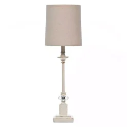 Kirklands Home Buffet Lamps|Mackinaw Cream Crystal Buffet Lamp Ivory