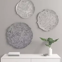 Kirklands Home Wall Plaques|Madison Park Iron Feathers Wall Plaques, Set of 3